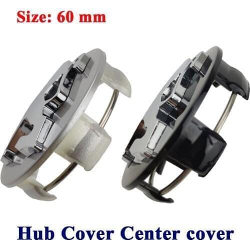 4pcs 60mm 6pin Black Silver car Wheel Center Hub Cap Covers emblem For Peugeot 206 207 307 308 301 407 408 508 2008 accessorie