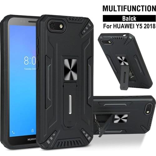 Shockproof Soft TPU With Hard PC Ring Holder Armor Back Cover For Huawei Honor 7A Dua-l22 Y5 2018 2019 Case