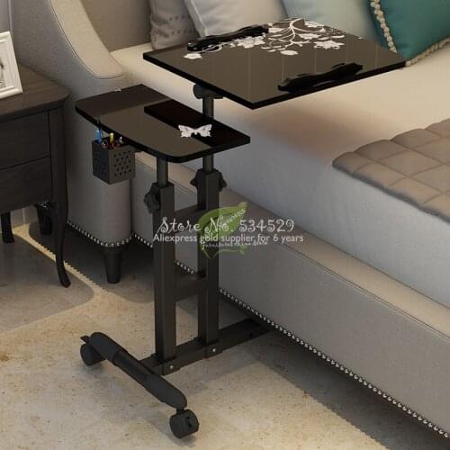 30%adjustable Computer Desk Home Laptop Table Simple Modern Mobile Computer Table With Lifting Bedside Laptop Tables With Fans