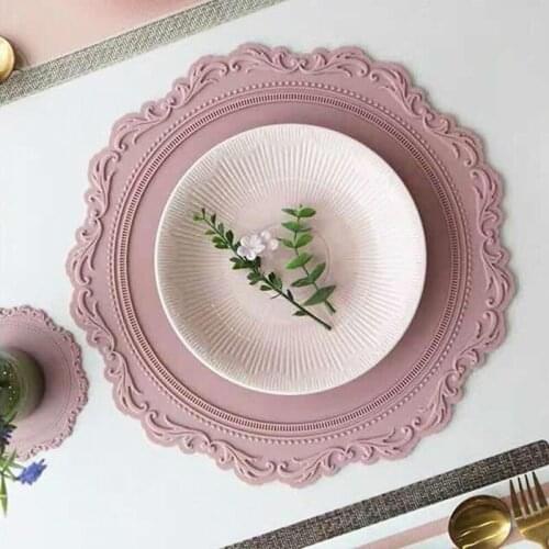 Table Relief Lace Pads Anti-scald Tray Home Restaurant Table Mats & Pads Table Insulation Placemats for Dinnerware Tableware