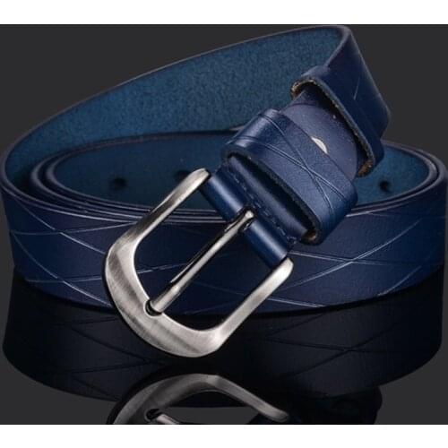 Genuine Leather For Mens High Quality Buckle Jeans Cowskin Casual Belts Business Cowboy Waistband Male Fashion Designer 2021New