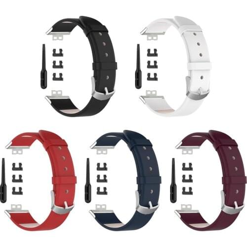 Leather Replacement Strap Soft Wristband For Huawei Watch Fit Watch Accessories High Quality Colors Watchbands Adjustable Band