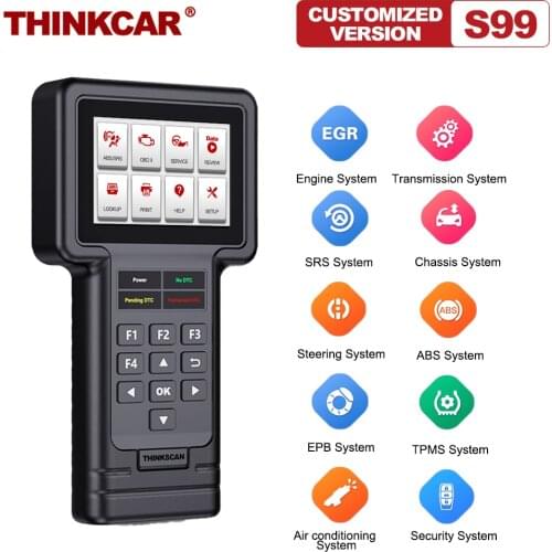 THINKCAR ThinkScan S99 OBD2 Scanner Universal Automotive Engine Fault Code Reader EOBD Free Update Car Auto Diagnostic Tools