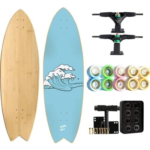 Land Surf Skateboard, Bamboo Fiber Skateboard 35 Inches Long Skateboard, City Road Carver Land Cruiser , Best Choice for Surfing