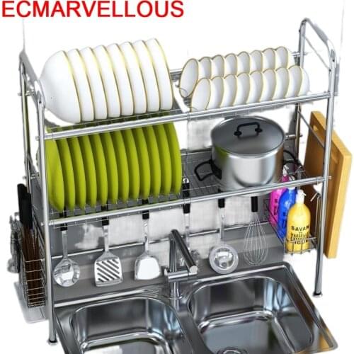 Dish Drainer De Escurreplatos Cucina Organization Nevera Stainless Steel Cuisine Cocina Organizador Mutfak Cozinha Kitchen Rack