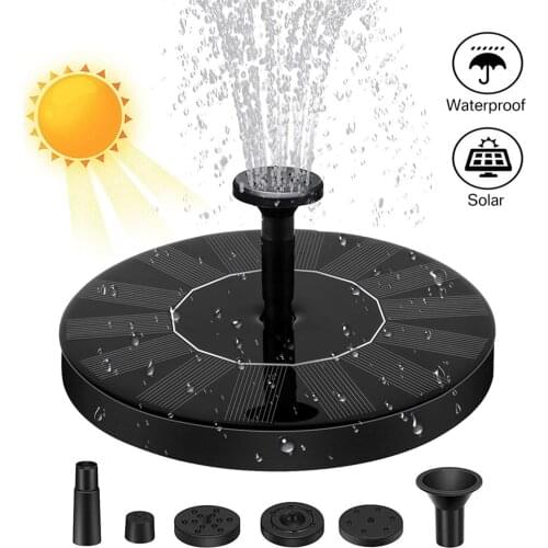 Yeahmart Floating Solar Powered Water Fountain Pump Pond Tank Pool Bird Bath Fountain Outdoor Garden Patio Decor Lawn Decoration