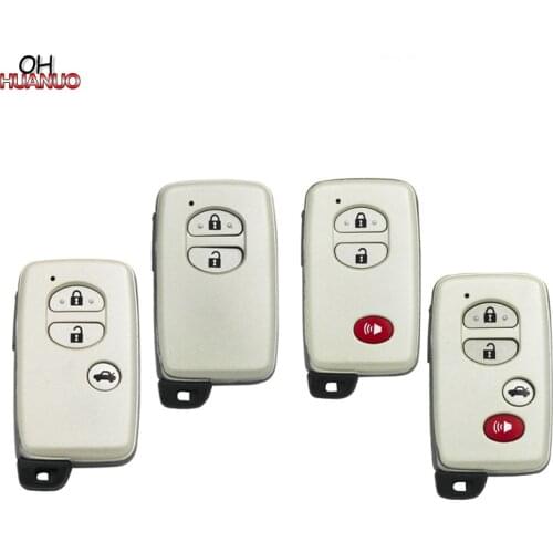2/3/4 Button Replacement Remote Key Shell Case Fob for Toyota Land Cruiser Prado 2010-2015 with uncut insert key