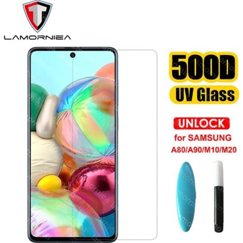 100D UV Liquid Glue Glass For Samsung Galaxy A51 A71 A50 A30 A20 A70 A80 A90 A10 M10 M20 M30 Screen Protector Film With UV Light