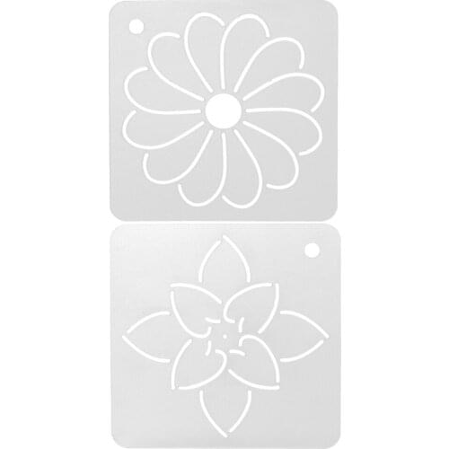 2pcs Flower Design DIY Stencil Plastic Quilting Template for Patchwork Sewing