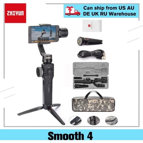 Zhiyun Smooth 4 3 axis Stabilizer Phone Action Camera Handheld Gimbal For iPhone Samsung S8 Galaxy S9 Plus Mobile Smartphone