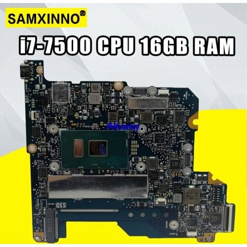 Akemy For Asus ZenBook 3 UX390 UX390U UX390UA UX390UAK UX390UAK Laptop Motherboard i7-7500 CPU 16GB RAM 100% Tested Mainboard