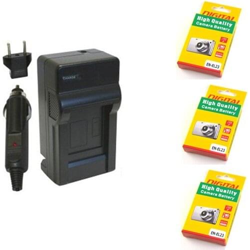 EN-EL23 ENEL23 EN EL23 Equivalent Camera Battery+Charger for Nikon COOLPIX P600, P610, B700, P900, and S810c Cameras