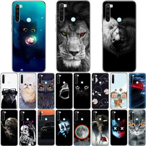 For Redmi Note 8 Pro Case Wolf Silicon TPU Fundas for Redmi Note 8T for Redmi Note 8 Cat Animal Shell Bag Housing Phone Cases
