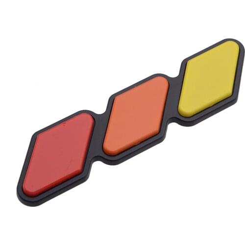 DWCX Tri-Color 3 Grille Cover Badge Emblem Fit For Toyota Tacoma 4Runner Tundra Car Decoration