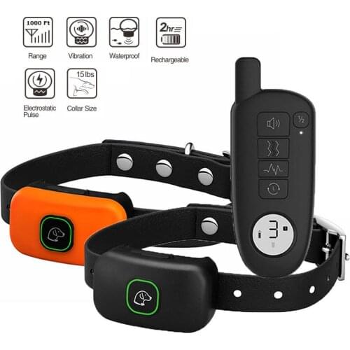 Dog Shock Collar with Remote 1000ft Range Electric Collars for Pet Waterproof Dog Training Collar for Small Medium Large Dogs
