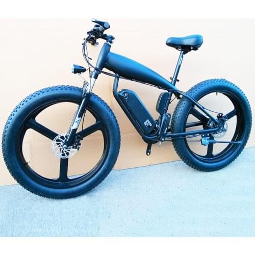 Custom 26inch Fat tire ebike 500W-1500W 48V Li-ion snow electric mountain bicycle Hydraulic disc brake Air pressure fork ebike