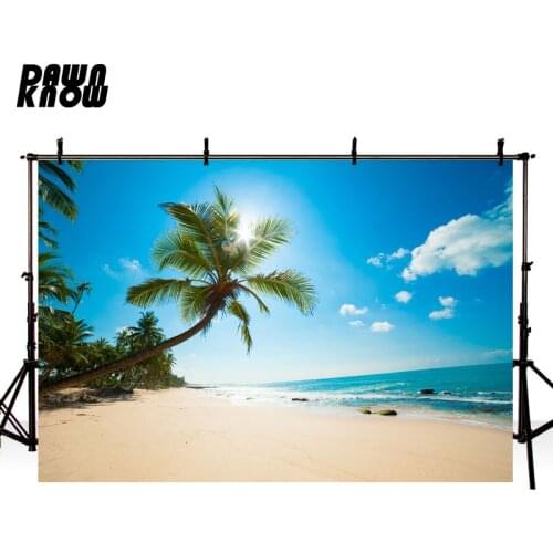 DAWNKNOW Blue Sky Sand Photography Background Seaside Wedding Photographic Backdrops Photo Studio Children Photocall lv2804
