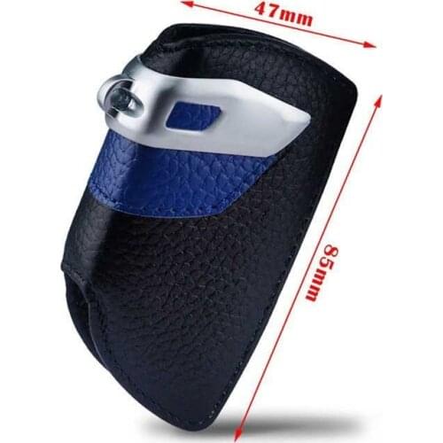 Leather Smart Key Case Cover for BMW 525li New 3 Series 5 Series 7 Series X6 X3 X4 Car Key Protective Shell Holder Ring