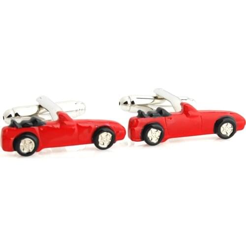 YH-878 Red Racing Car ,Sports Car,Bus,Sedan Cufflinks -Factory Direct Selling
