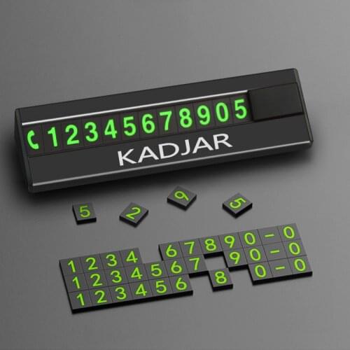New style Metal Car License Plate Luminous Car Temporary Number Plate Sliding Hidden Parking Phone Sign for Renault kadjar