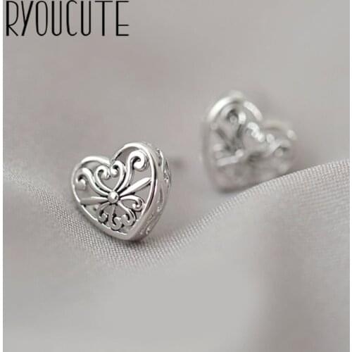 Fashion Hollow Heart Stud Earrings Earrings Jewelry Pendientes Brincos Fashion Jewelry