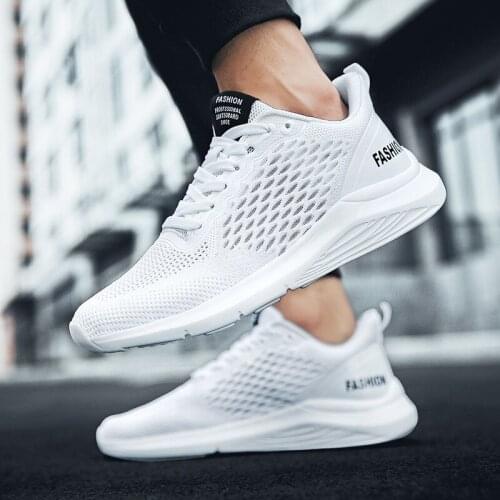 Mens shoes summer white shoes mens trend breathable mesh shoes deodorant mesh sports shoes student casual running shoes