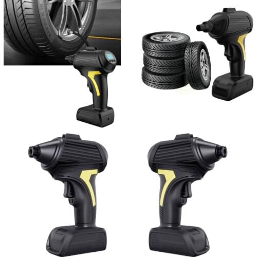 DC 12V Air Inflator Portable Car Air Compressor Pump Handled Digital Rechargable Air Compressor Hot Bare Tool