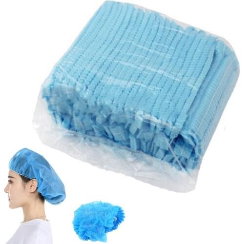 100pcs/set Disposable Shower Caps Non-woven Ladies Men Bath Caps Adjustable General purpose Spa Salon Beauty Accessories