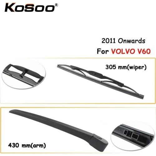 KOSOO Auto Auto Rear Car Wiper Blade For VOLVO V60,305 mm 2011 Onwards Rear Window Windshield Wiper Blades Arm,Car Accessories