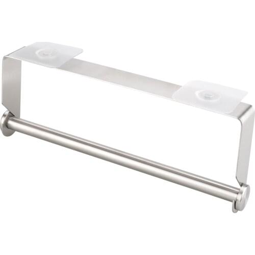 Free Punching Rack Wall Hanging With Seamless Sticker Bathroom Multi-function Stainless Steel 304 Kitchen Roll Paper