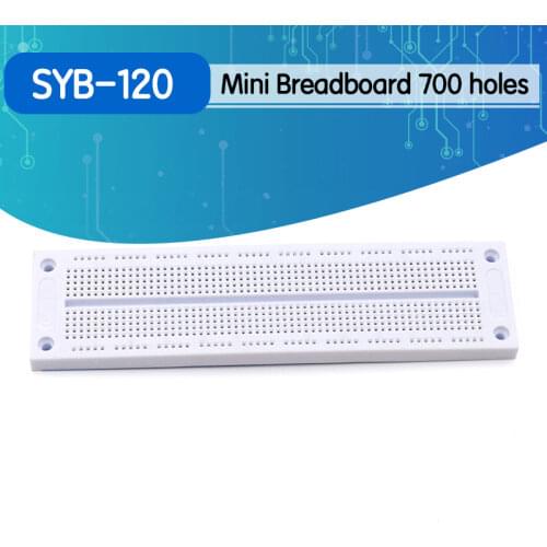 SYB-120 700 Points Solderless PCB Breadboard Mini PCB Breadboard for Dupont Cable Module