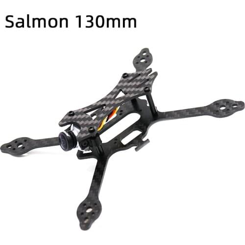 TCMMRC FPV Frame Salmon 130 130mm Wheelbase 3mm Arm Carbon Fiber Stretch X FPV Racing Frame Kit