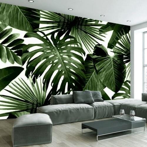 Tropical Rain forest Banana Leaves Photo Wallpaper Custom Wall Painting Living Room Sofa Bedroom Background Wall Decor 3D Murals