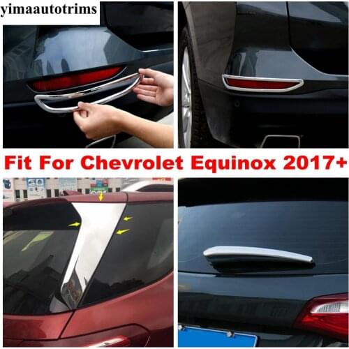 Rear Windshield Wiper Bumper Fog Light Tailgate Window Stripes Cover Trim Exterior Accessories For Chevrolet Equinox 2017 - 2021