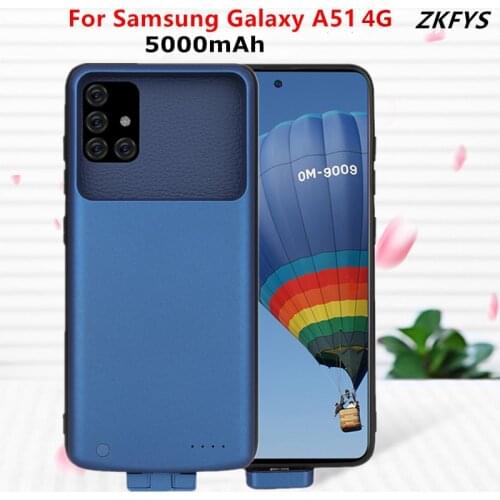ZKFYS Battery Charger Cases For Samsung Galaxy A51 4G Battery Case 5000mAh Backup Power Bank Cover For Samsung A51 Charging Case