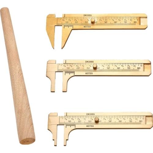 1 Pcs Double Dial Scale Copper Vernier Caliper Metal Jewelry Measuring Tool Precise for DIY Jewelry Making Measuring Tool