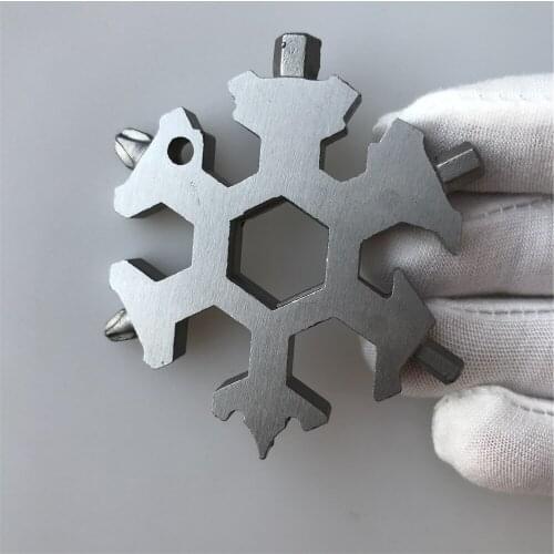 18 In 1 Snowflake Multi Pocket Survive Tool Stainless Steel Multifunction Screwdriver Octagon Wrench Edc Pocket Tool