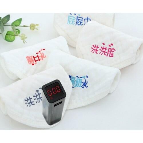 5pcs/pack 100% CottonBaby Towel 6 layers Gauze 30*30cm Newborn Infant Cartoon Face Hand Bathing Bib Handkerchief Baby StuffTawe