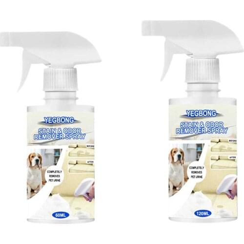 60/120ml Pet Deodorant Foam Spray Stains And Odor Removing Cleaner Carpet Cleaner Decontamination Pet Cleaning Supplies Relaxing
