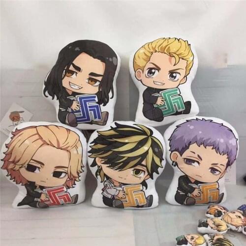 Anime Tokyo Revengers Manjiro Ken Takemichi Stuffed Pillow Doll Pendant Toy Hinata Atsushi Plush Kids Gift Bag Decoration