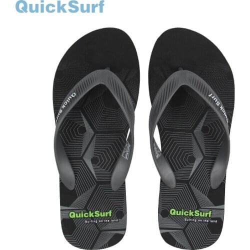 Quicksurf Summer Fashion Rubber sole Men Flip Flops Shoes Home Slippers Non-Slip Beach Sewing Cool Clip Slides Shoe