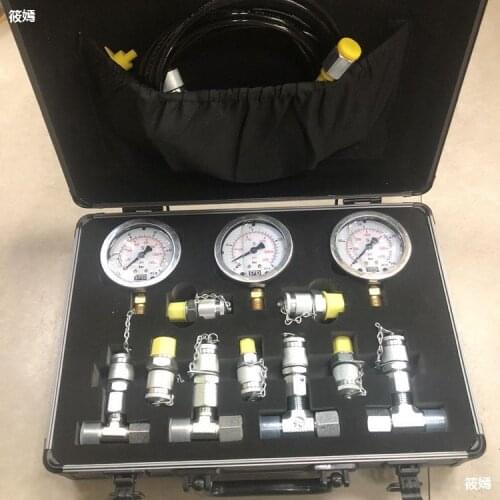 Excavator Hydraulic Oil Pressure Gauge Test Pressure Detector Pilot Pump Combination Instrument