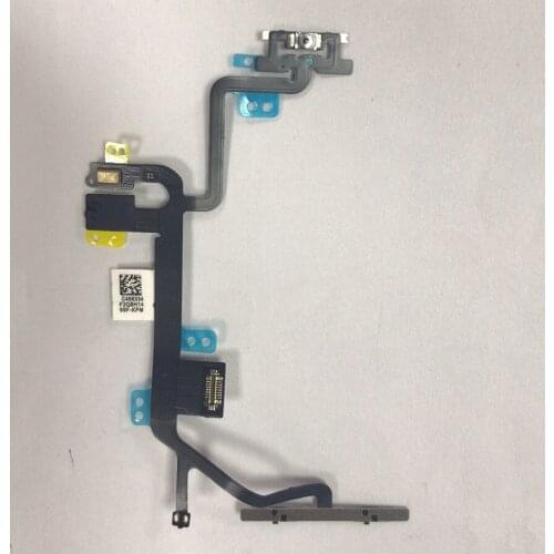 For iPhone 8 4.7" Original Power Mute Button On/Off Switch Volume Control Connector Flex Cable 10Pcs Replacement Parts