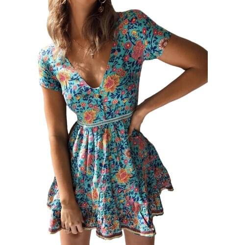 Hitmebox Summer Short Sleeve Dresses
