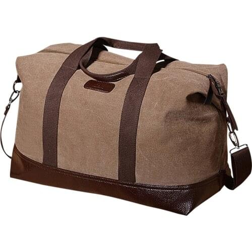 Canvas Leather Men Travel Bags Big Luggage Bag Handbag Foldable Duffel Bags Travel Big Large Weekend Bag 30T