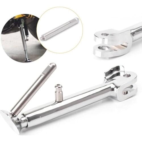 Chrome Motorcycle Adjustable Kickstand Side Stand Support For Yamaha MT09 FZ09 2013 2014 2015 2016 2017 CNC Aluminum