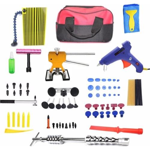 PDR Dent Repair Tools Car Dent Repair Tool Set Slide Hammer Glue Gun Dent Puller 52pcs Auto Body Repair Tools Dent Removal Tool