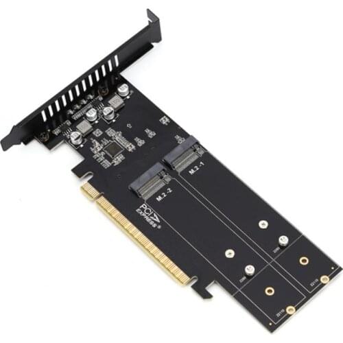 JEYI IHyper M.1 X16 TO 4X NVME PCIE4.0 X16 TO 4XNVME RAID CARD PCI-E VROC CARD RAID Hyper M.2X16 M2X16 4X X4 NVMEx4 RAID 2280