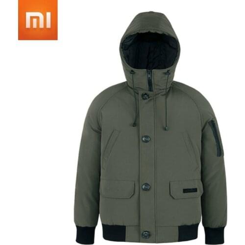 Xiaomi MITOWNLIFE Classic Pilot Jacket Down Jacket 90% White Duck Down Water-proof Short Down Jacket Men Short Winter Jacket