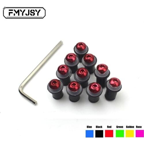 For APRILIA RS 125 RS125 RSV4 RSV4R Fairing kit RSV 1000 Tuono Motorcycle Windshield Bolts Screw Nut Fastener Kit M5 5mm 10PCS
